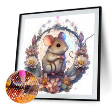 Load image into Gallery viewer, Mouse In A Garland 40*40CM(Picture) Full Round Drill Diamond Painting