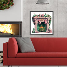 Load image into Gallery viewer, Christmas Fireplace 30*30CM(Canvas) Full Round Drill Diamond Painting