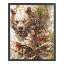 Load image into Gallery viewer, Huancan - Bear And Warrior - 50*60CM 14CT 2 Stamped Cross Stitch