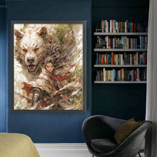 Load image into Gallery viewer, Huancan - Bear And Warrior - 50*60CM 14CT 2 Stamped Cross Stitch