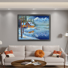 Load image into Gallery viewer, Huancan - Winter Christmas Snow House - 60*50CM 11CT 3 Stamped Cross Stitch