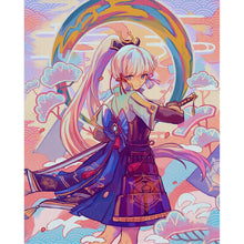 Load image into Gallery viewer, Yishu - Cartoon Girl - 40*50CM 11CT 3 Stamped Cross Stitch