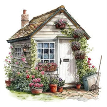 Load image into Gallery viewer, Yishu - Country Cottage - 60*60CM 11CT 3 Stamped Cross Stitch