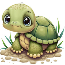 Load image into Gallery viewer, Huancan - Turtle - 40*40CM 11CT 3 Stamped Cross Stitch