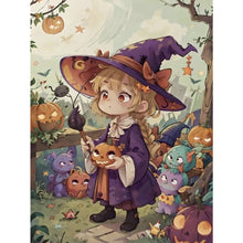Load image into Gallery viewer, Huancan - Little Witch - 40*55CM 11CT 3 Stamped Cross Stitch