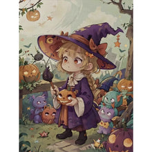 Load image into Gallery viewer, Huancan - Little Witch - 40*55CM 11CT 3 Stamped Cross Stitch