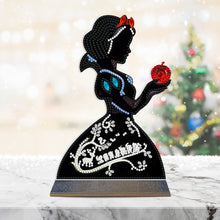 Load image into Gallery viewer, Wooden DIY Diamond Painting Tabletop Ornaments Kit (Snow White Silhouette)