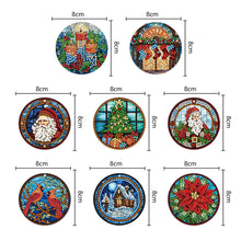 Load image into Gallery viewer, Christmas 8 PCS Acrylic Single-Sided DIY Diamond Painting Hanging Pendant (Santa Cardinal)