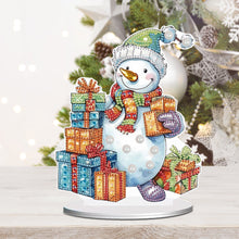 Load image into Gallery viewer, Diamond Painting Desktop Ornaments Kit for Office Desktop Decor(Gift Snowman 5)