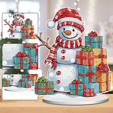Load image into Gallery viewer, Diamond Painting Desktop Ornaments Kit for Office Desktop Decor(Gift Snowman 9)