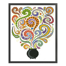 Load image into Gallery viewer, Joy Sunday - Halloween In A Bottle - 35*43CM 14CT 2 Stamped Cross Stitch