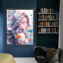 Load image into Gallery viewer, Yishu - Dream Girl - 50*65CM 11CT 3 Stamped Cross Stitch