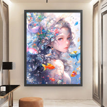 Load image into Gallery viewer, Yishu - Dream Girl - 50*65CM 11CT 3 Stamped Cross Stitch