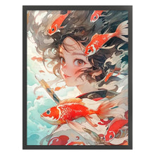 Load image into Gallery viewer, Yishu - Dream Girl - 50*65CM 11CT 3 Stamped Cross Stitch