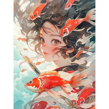 Load image into Gallery viewer, Yishu - Dream Girl - 50*65CM 11CT 3 Stamped Cross Stitch