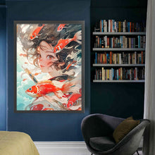 Load image into Gallery viewer, Yishu - Dream Girl - 50*65CM 11CT 3 Stamped Cross Stitch