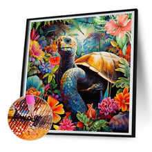 Load image into Gallery viewer, Tortoise And Flower 30*30CM(Canvas) Full Round Drill Diamond Painting