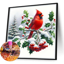 Load image into Gallery viewer, Cardinal On Branch-Bird 40*40CM(Canvas) Full Round Drill Diamond Painting