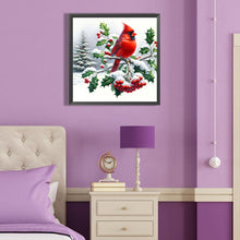 Load image into Gallery viewer, Cardinal On Branch-Bird 40*40CM(Canvas) Full Round Drill Diamond Painting