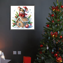 Load image into Gallery viewer, Cookie Christmas Mouse 40*40CM(Canvas) Full Round Drill Diamond Painting