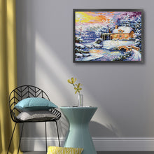Load image into Gallery viewer, Joy Sunday - Creek Cottage In Winter - 48*40CM 14CT 2 Stamped Cross Stitch