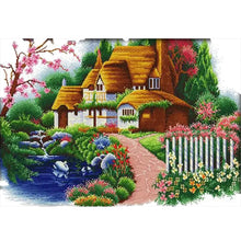 Load image into Gallery viewer, Joy Sunday - Dream Cottage - 63*47CM 14CT 2 Stamped Cross Stitch