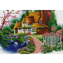 Load image into Gallery viewer, Joy Sunday - Dream Cottage - 63*47CM 14CT 2 Stamped Cross Stitch