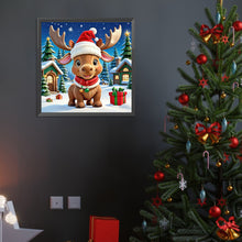 Load image into Gallery viewer, Christmas Calf 40*40CM(Canvas) Full Round Drill Diamond Painting