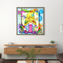 Load image into Gallery viewer, Huancan - Painter Gnome - 50*50CM 11CT 3 Stamped Cross Stitch
