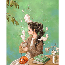 Load image into Gallery viewer, Yishu - Cartoon Girl - 50*60CM 11CT 3 Stamped Cross Stitch