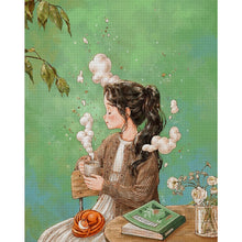 Load image into Gallery viewer, Yishu - Cartoon Girl - 50*60CM 11CT 3 Stamped Cross Stitch