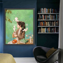 Load image into Gallery viewer, Yishu - Cartoon Girl - 50*60CM 11CT 3 Stamped Cross Stitch