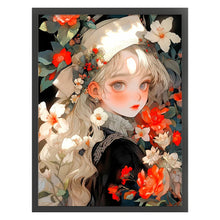 Load image into Gallery viewer, Yishu - Flower Girl - 50*65CM 11CT 3 Stamped Cross Stitch