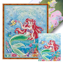 Load image into Gallery viewer, Yishu - Disney Mermaid - 40*50CM 11CT 3 Stamped Cross Stitch