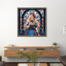 Load image into Gallery viewer, Yishu - Girl - 50*50CM 11CT 3 Stamped Cross Stitch