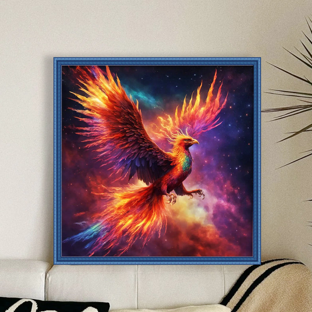 Colorful Bird - Full 18CT Stamped Cross Stitch 35x35CM - Huacan