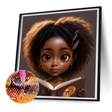 Load image into Gallery viewer, Black Girl 30*30CM(Canvas) Full Round Drill Diamond Painting