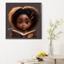 Load image into Gallery viewer, Black Girl 30*30CM(Canvas) Full Round Drill Diamond Painting
