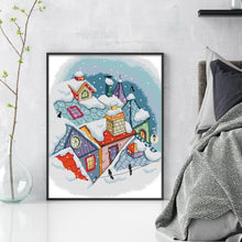 Load image into Gallery viewer, Joy Sunday - Remaining Snow On The Roof - 39*46CM 14CT 2 Stamped Cross Stitch