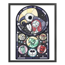 Load image into Gallery viewer, Huancan - Halloween - Skeleton Bride And Groom - 50*60CM 11CT 3 Stamped Cross Stitch