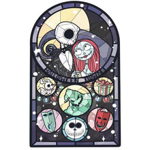 Load image into Gallery viewer, Huancan - Halloween - Skeleton Bride And Groom - 50*60CM 11CT 3 Stamped Cross Stitch