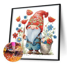 Load image into Gallery viewer, Dwarf And Flower (Red) 30*30CM(Canvas) Partial Special Shaped Drill Diamond Painting