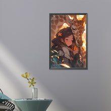 Load image into Gallery viewer, Girl And Giraffe 40*60CM(Picture) Full Round Drill Diamond Painting