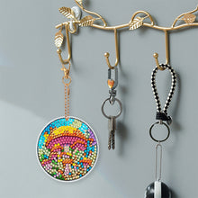Load image into Gallery viewer, 6 PCS Double Sided Special Shape Diamond Painting Keychain Pendant (Mushroom)