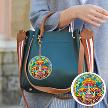 Load image into Gallery viewer, 6 PCS Double Sided Special Shape Diamond Painting Keychain Pendant (Mushroom)