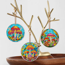 Load image into Gallery viewer, 6 PCS Double Sided Special Shape Diamond Painting Keychain Pendant (Mushroom)