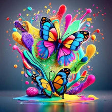 Load image into Gallery viewer, Colorful Butterfly 30*30CM(Canvas) Full Round Drill Diamond Painting