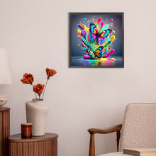 Load image into Gallery viewer, Colorful Butterfly 30*30CM(Canvas) Full Round Drill Diamond Painting