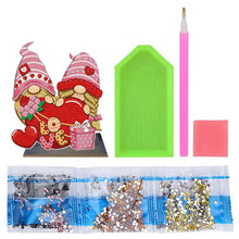 Load image into Gallery viewer, Wooden Diamond Painting Desktop Decor for Office Decor (Valentines Day Gnome)
