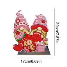 Load image into Gallery viewer, Wooden Diamond Painting Desktop Decor for Office Decor (Valentines Day Gnome)